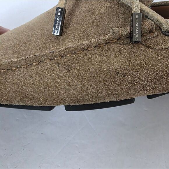 Bruno Magli Morotta Slip On Loafers Suede Mens Sand Size 10.5